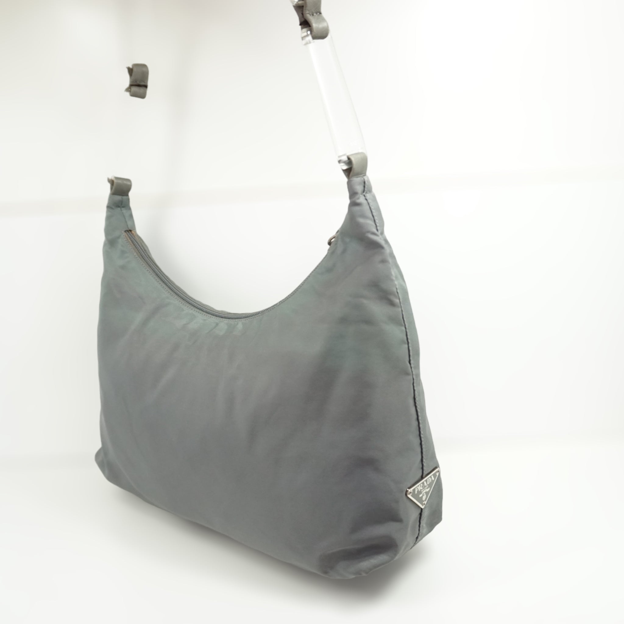 Prada Gray Shoulder Bag